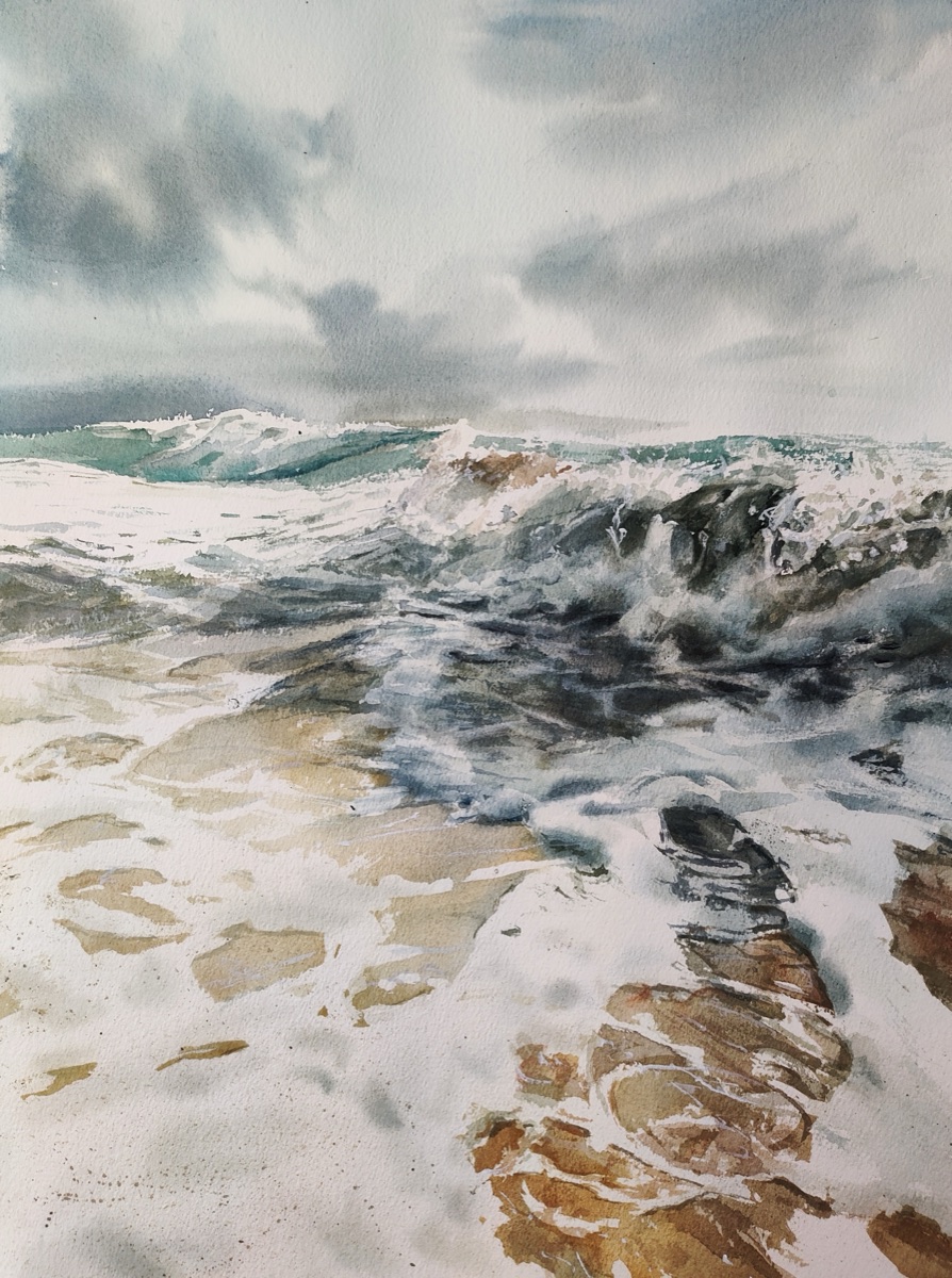 Erase the traces — watercolour by Anna Zelinskaya